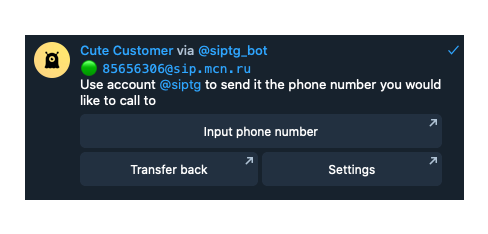 Llamadas a través del bot de Telegram desde tu número (móvil o fijo)