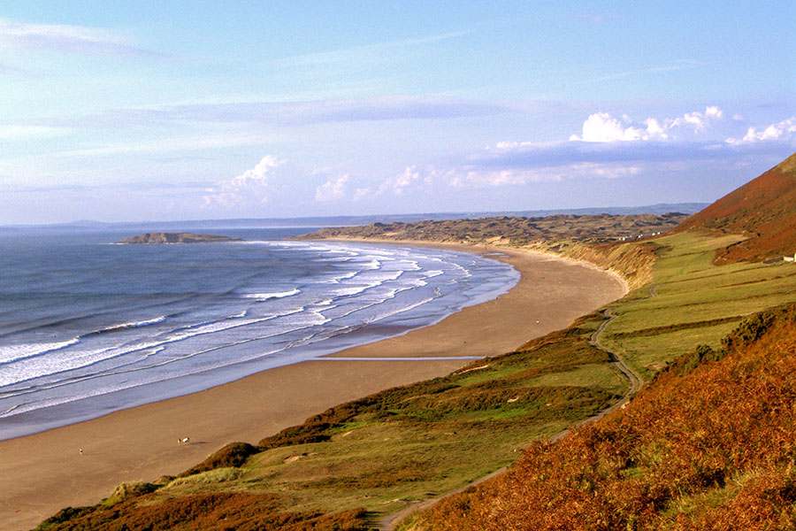 A sandy beach on the Gower, Wales