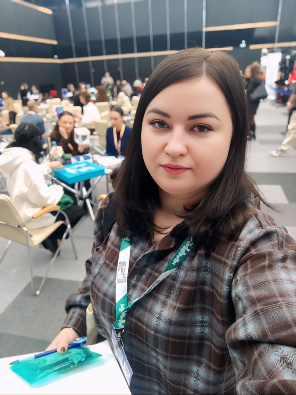 На выставке 