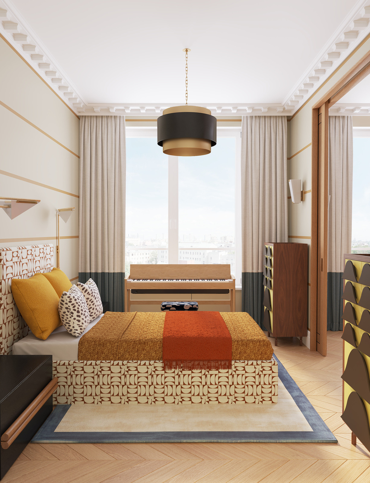 Комоды Wittmann в интерьере спальни дизайнера Екатерины Фёдоровой