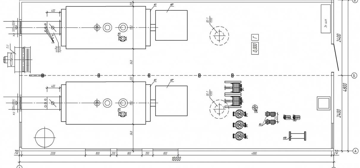 Чертеж блочно модульной котельной