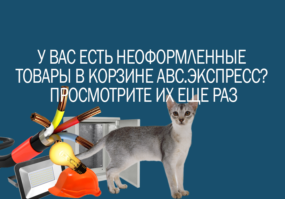 У Вас есть неоформленные товары в корзине АВС.экспресс? Просмотрите их еще раз