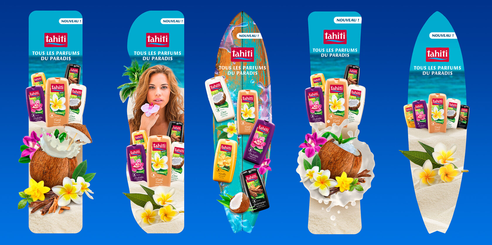 Шелфстопперы гелей для душа Tahiti