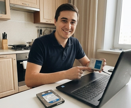 Установка SSD с переносом Windows