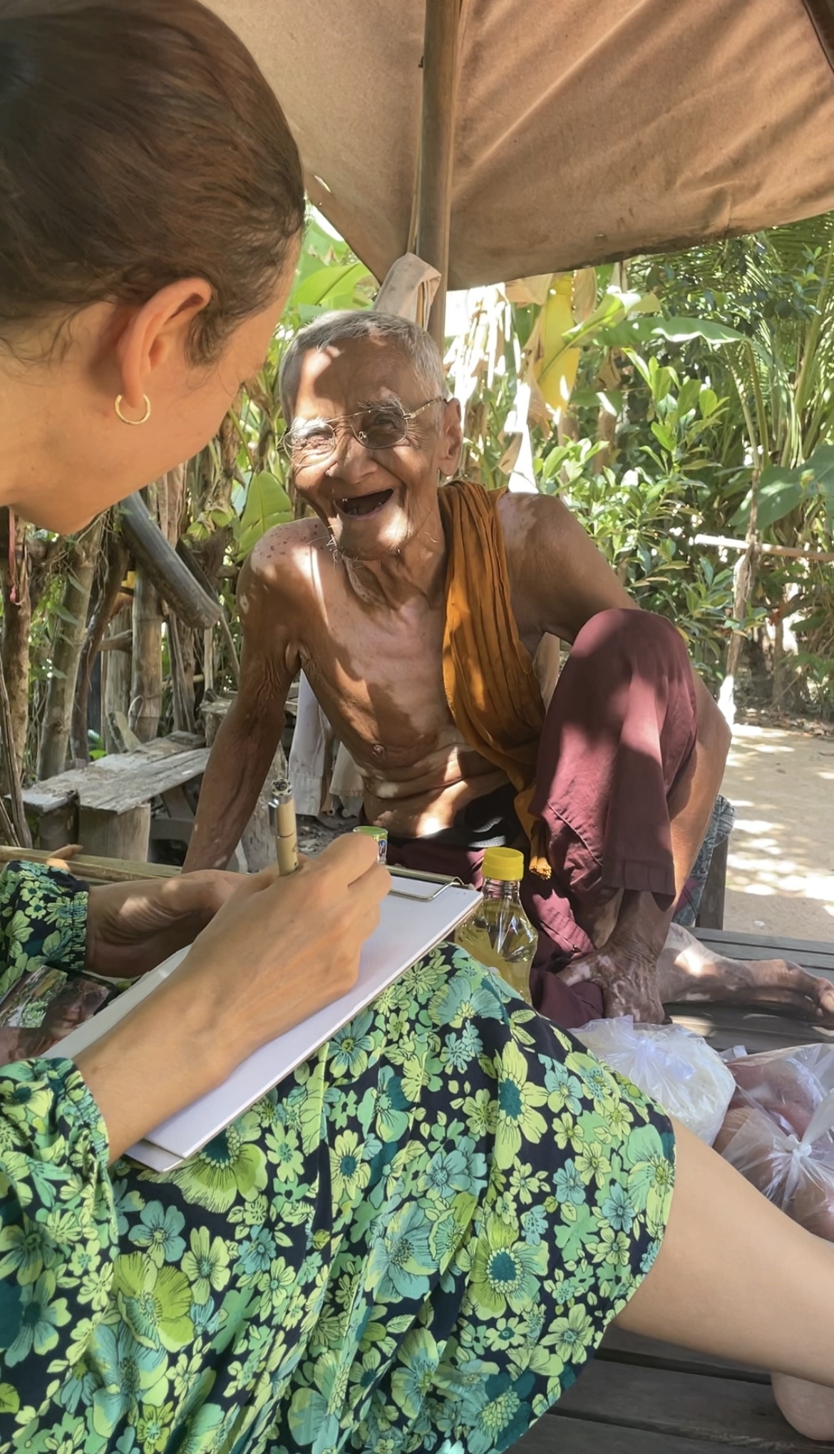 Buddhist elders sharing a spiritual practice