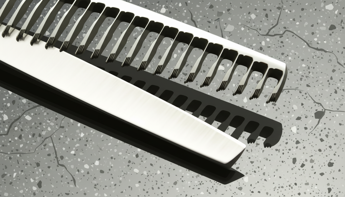 Филировочные парикмахерские ножницы Mizuka со ступенчатой заточкой.