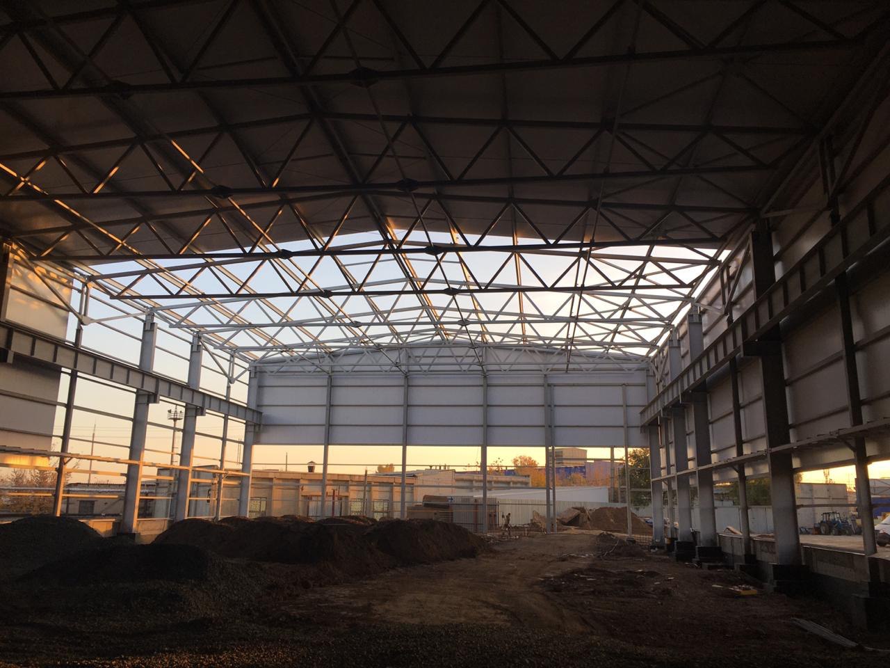 Ангар с металлокаркаса