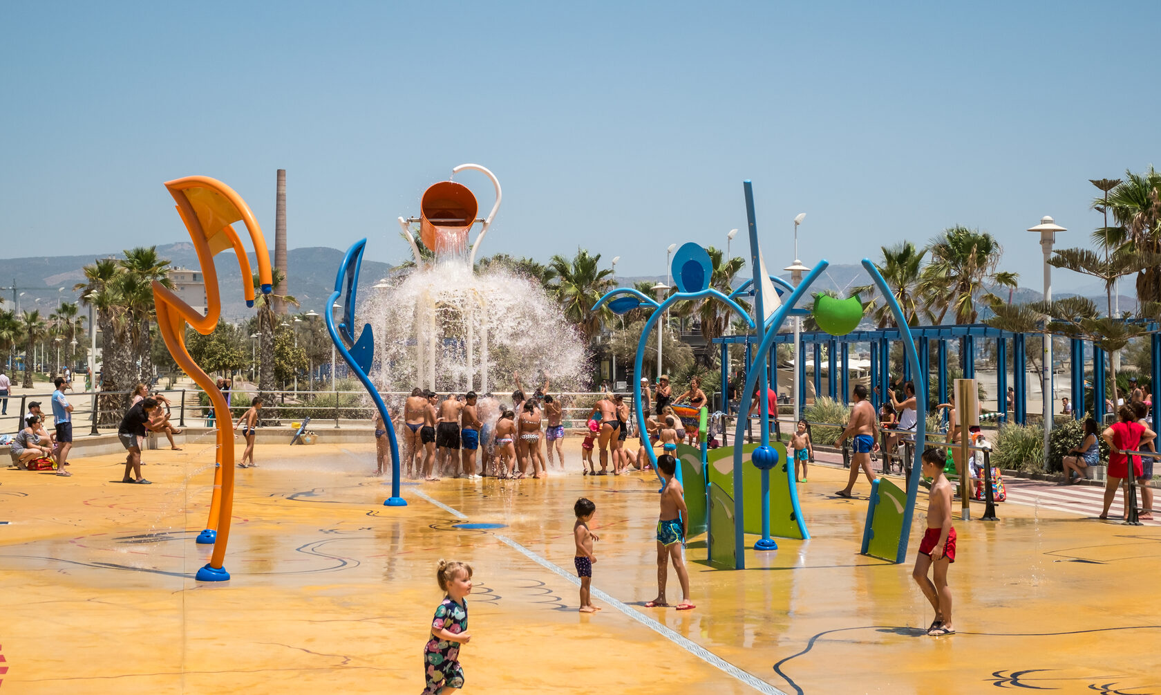 There is a popular water park near Estepona, Spain, offering exciting slides and attractions for all ages.