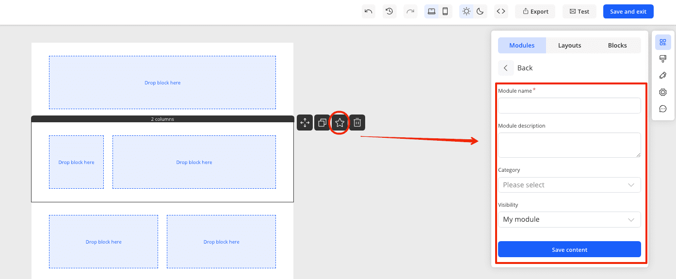 Create a module out of section