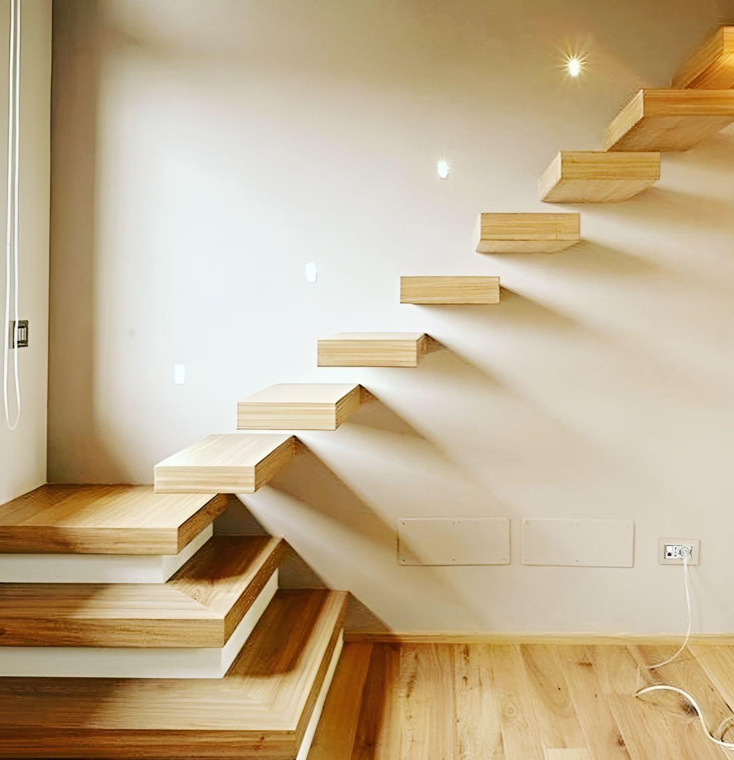 консольная лестница из дерева авторская Сочи