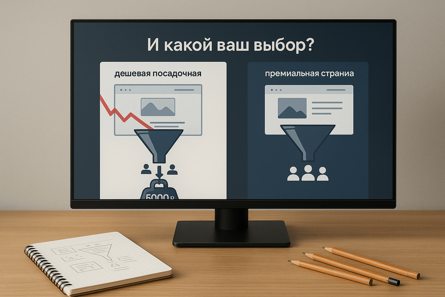 лендинг за 5000, шаблонный лендинг, индивидуальный лендинг, почему не продает лендинг, конверсия лендинг