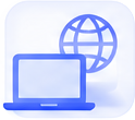 Ноутбук и глобус