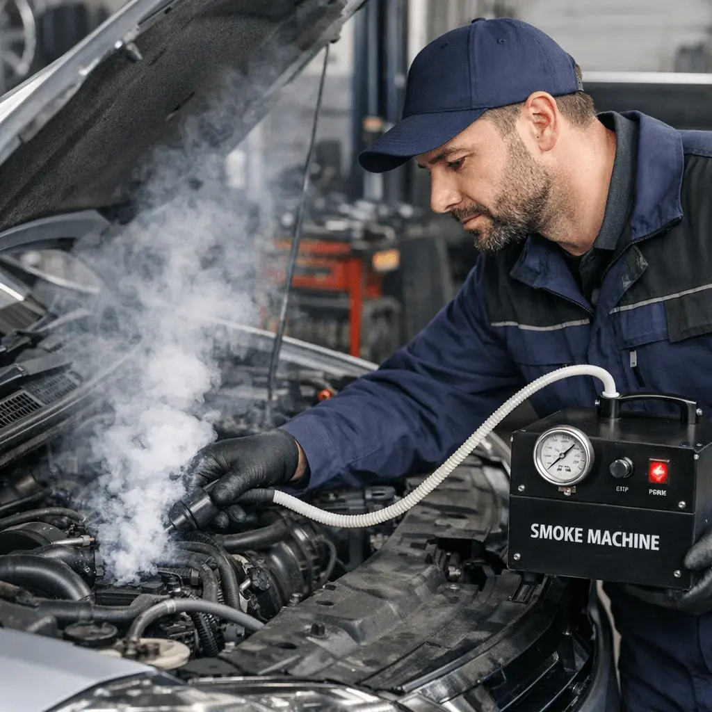 Поиск подсоса воздуха дымогенератором в Москве
