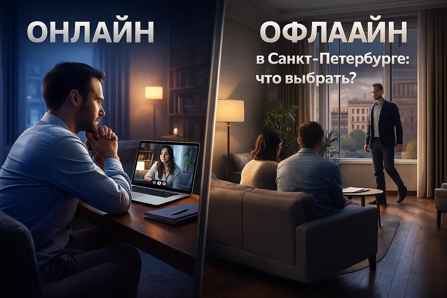 Семейная пара на приеме у психолога