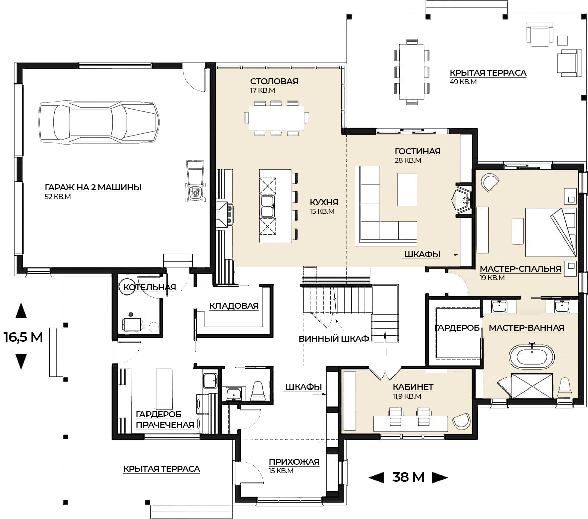 Планировка первого этажа