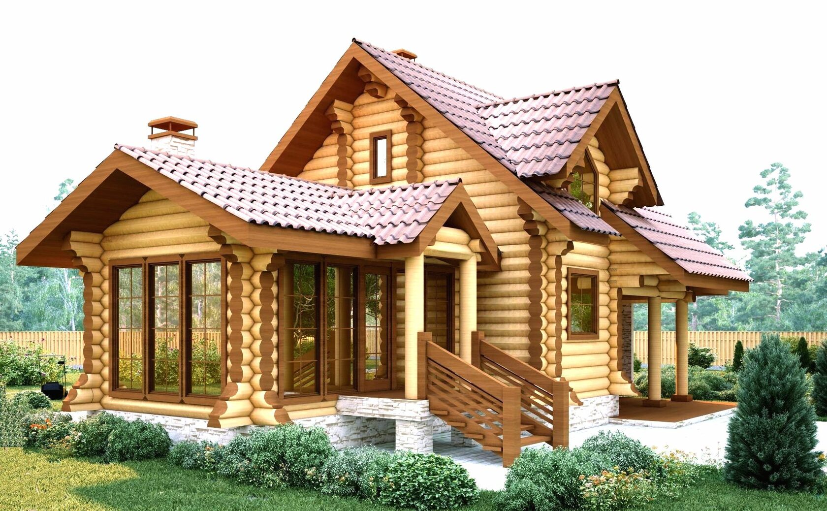 Современный интерьер деревянного дома