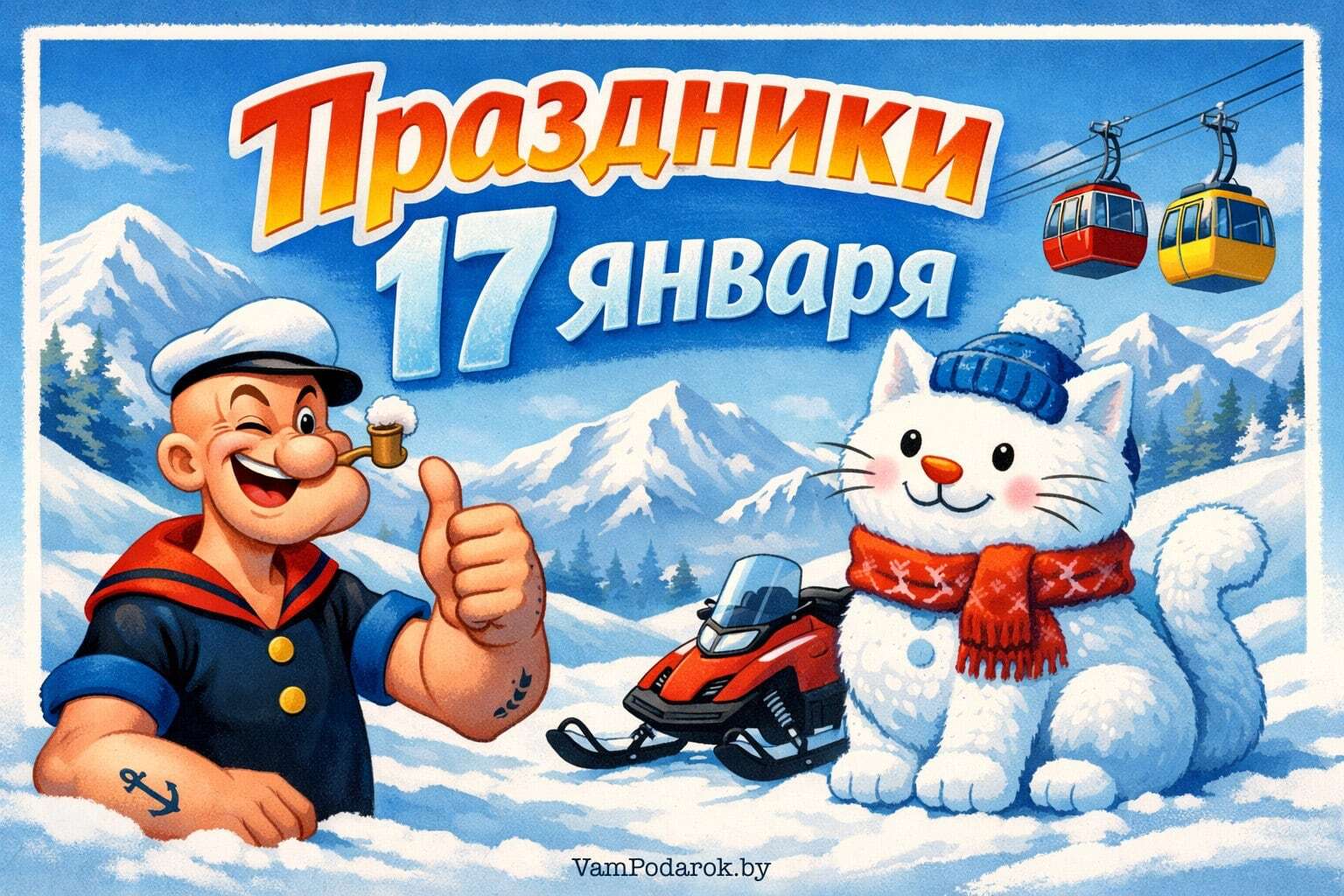 Праздники 17 января 2026 года – открытки и картинки