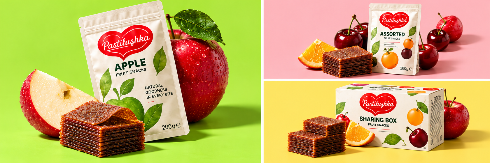 Apple fruit pastille, 200 g