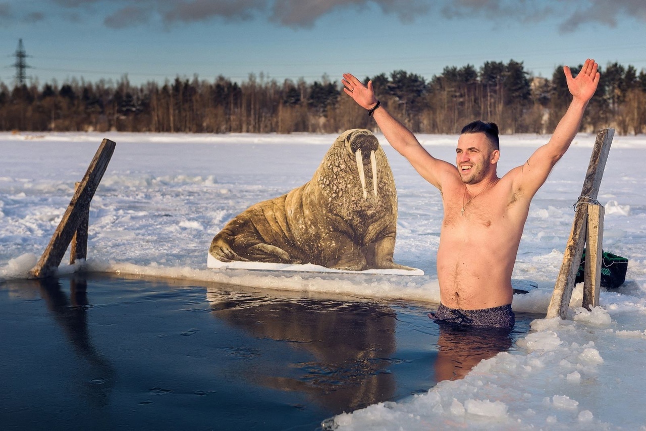 Купание в холодной воде