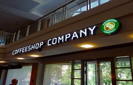 Объемные буквы для кофейни