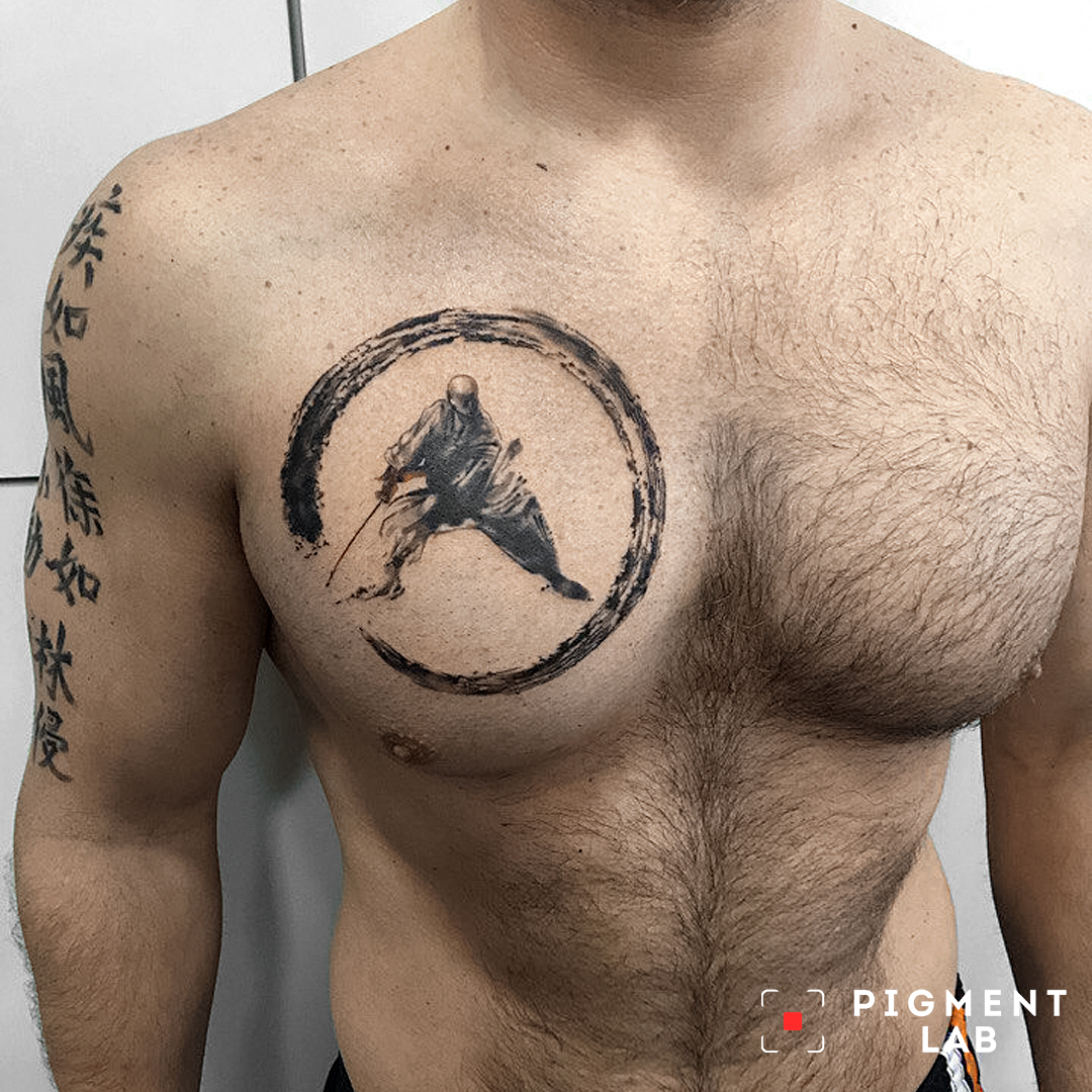 Тату на груди для мужчин - эскизы татуировок, крутые фото работ