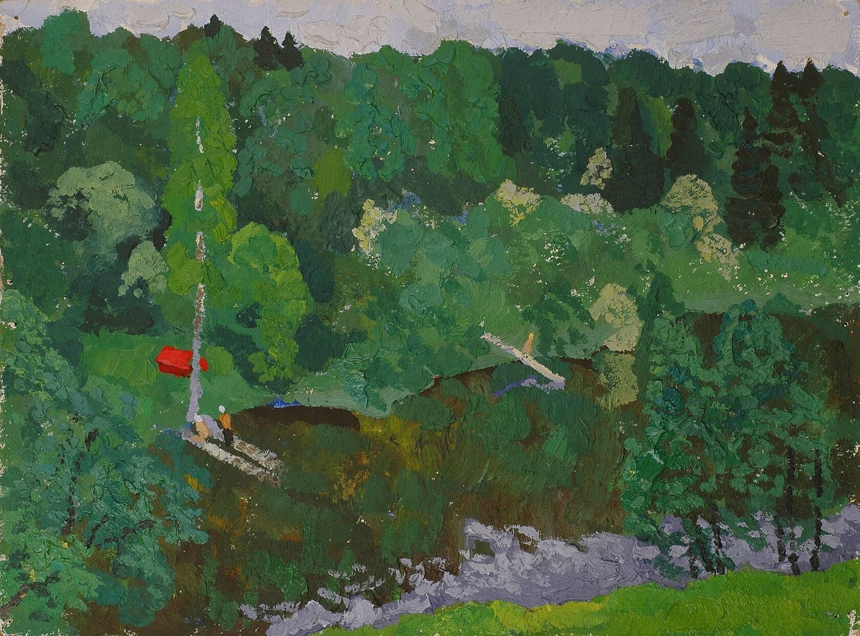 Матушевский Ю.В. У реки. 1960-е