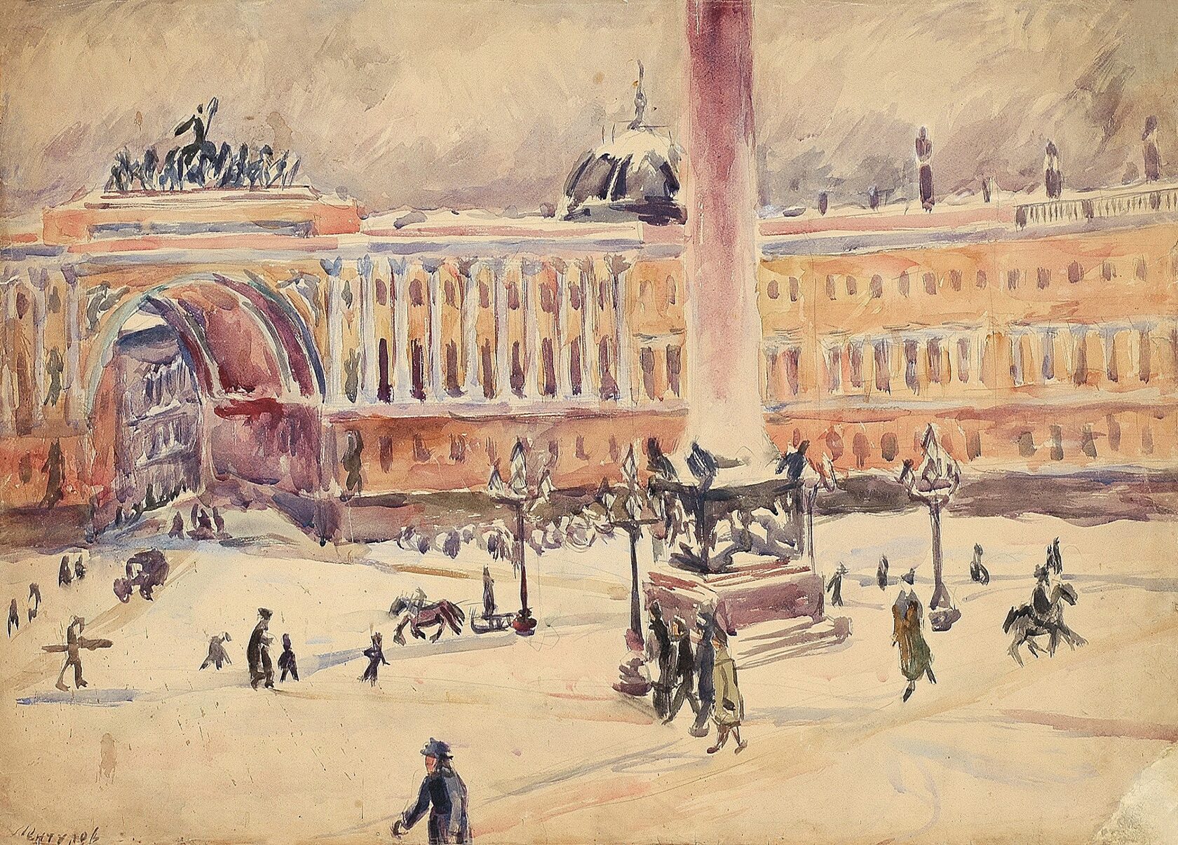 Площадь Урицкого в Ленинграде. 1932 
