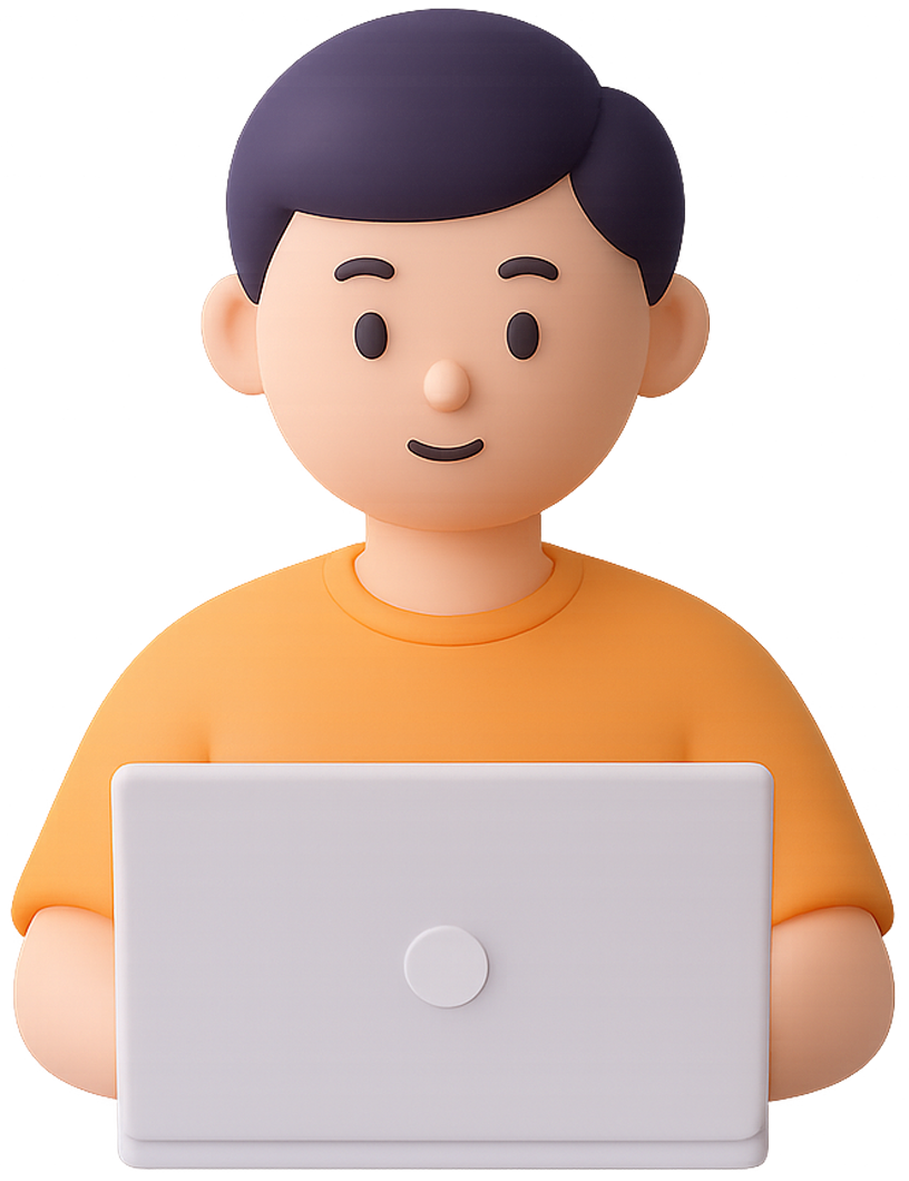 Онлайн школа китайского языка CHIAN — студент за компьютером изучает китайский