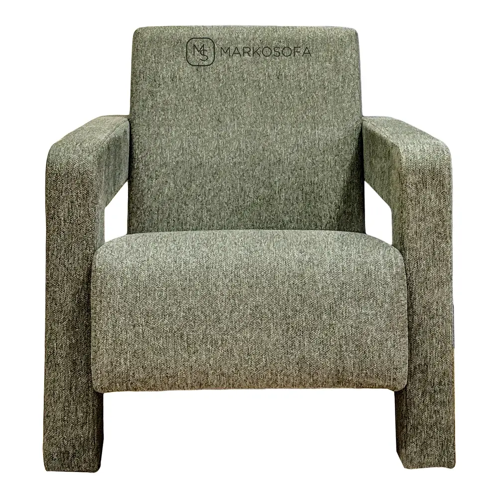 Реплика кресла Urtech Cassina на заказ от компании Марко Софа в зеленой рогожке