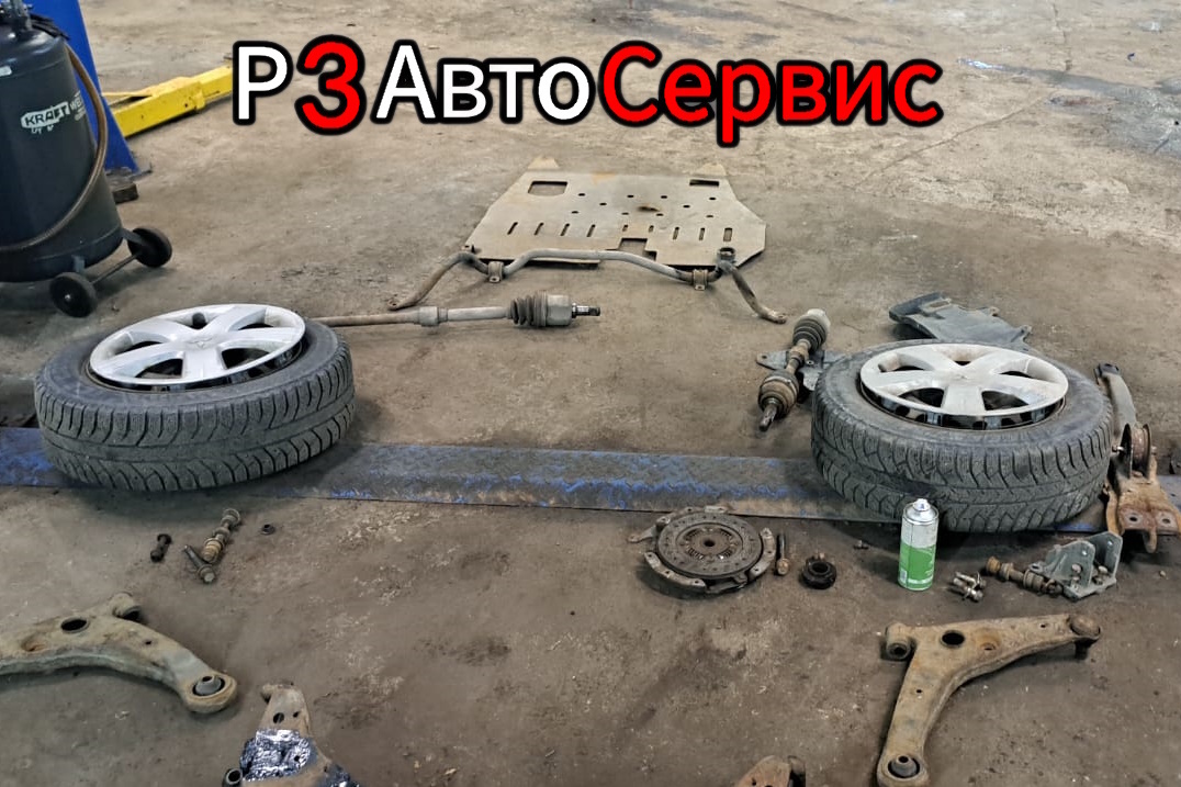Mitsubishi Lancer 2005 г.в. Ремонт переднего подрамника. Р3 Автосервис. Колпино, Рабочий пер. 3