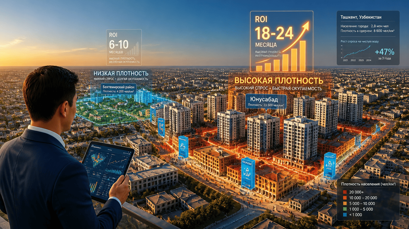 Честный разбор рисков бизнеса на автоматах воды Aquabox в Узбекистане