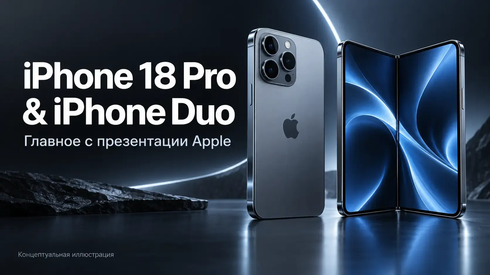 Apple представила iPhone Duo и iPhone 18 Pro: первый складной iPhone 2026