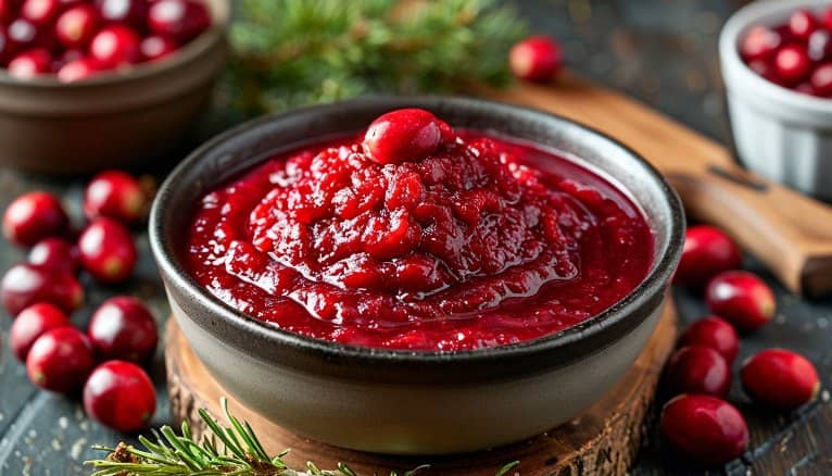 Клюквенный соус к мясу с пряностями