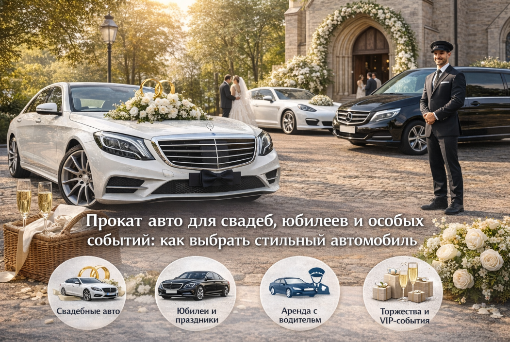 Прокат авто для свадеб и юбилеев — как выбрать стильный автомобиль для торжества