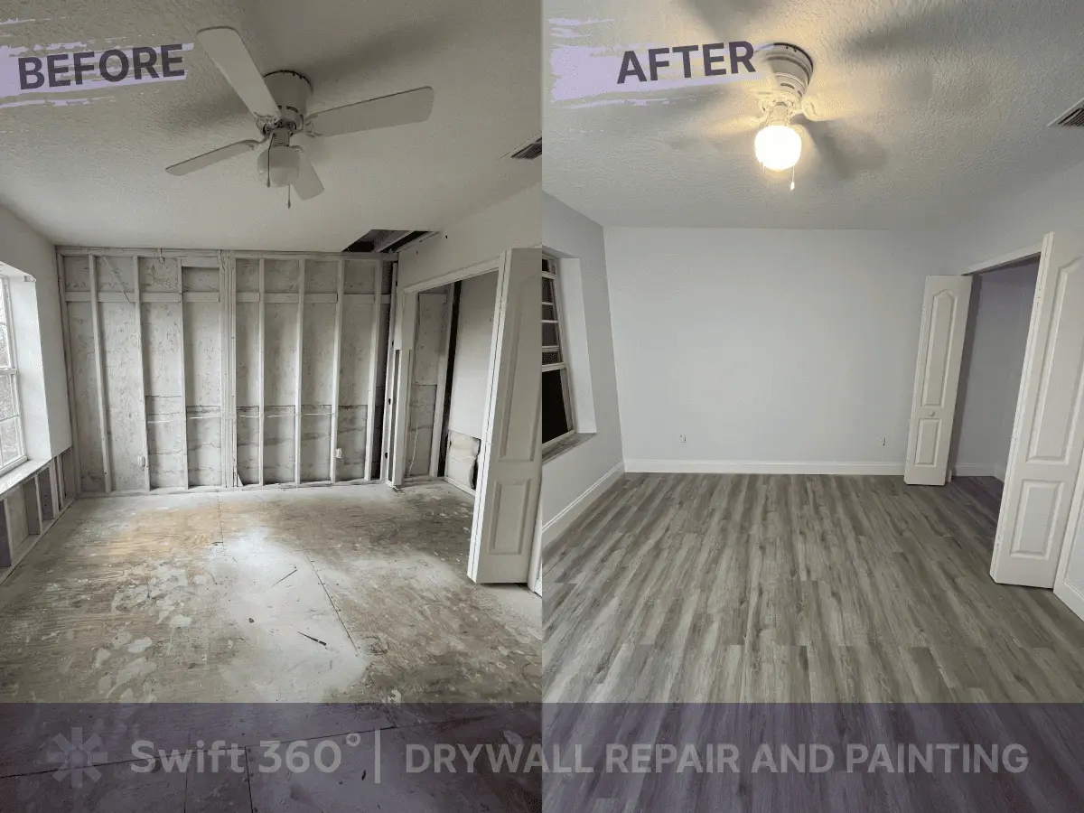 Swift360 - Handyman Orlando - Result job - Drywall Repair and Painting 1 - Before and After