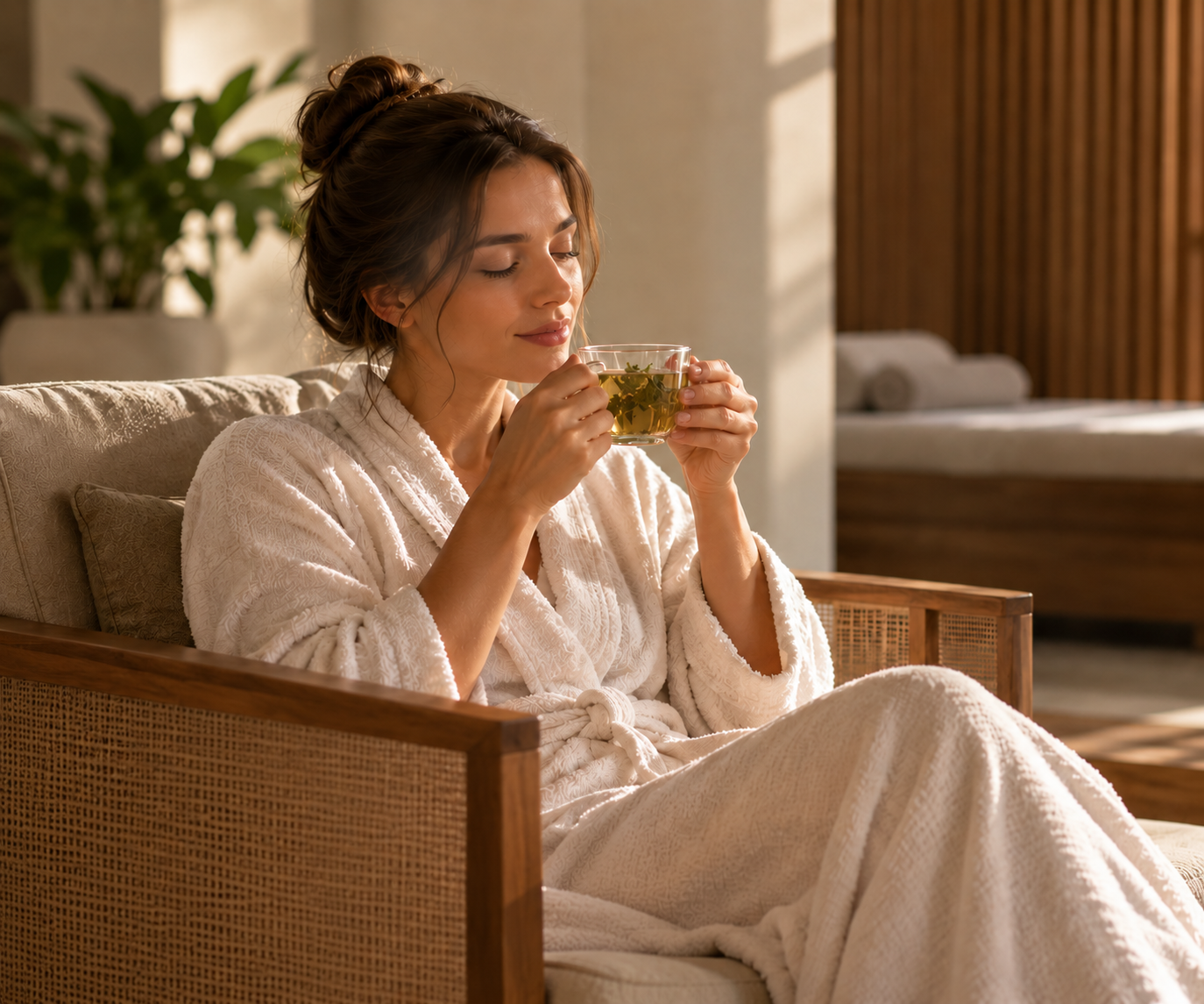Светлое wellness-пространство центра с мягким дневным светом