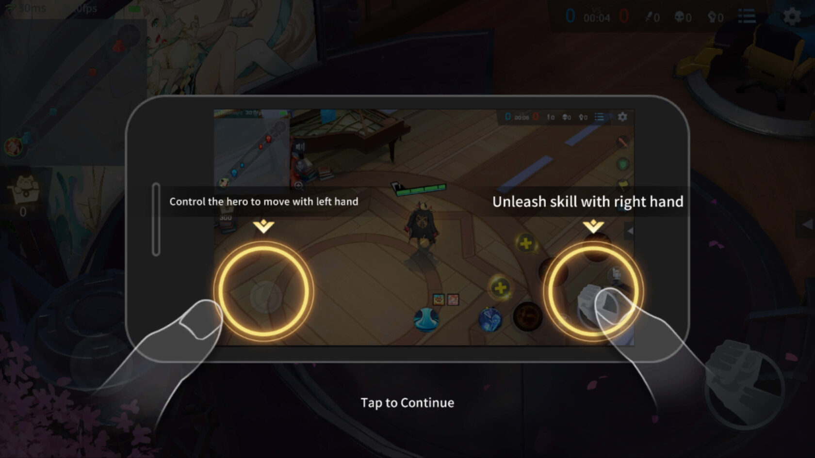 Игра подсказывает, как управлять персонажем