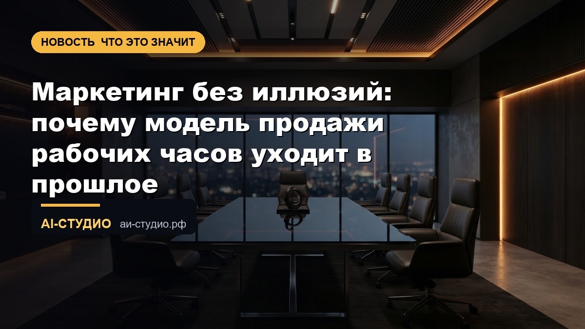 Маркетинг без иллюзий: почему модель продажи рабочих часов уходит в прошлое