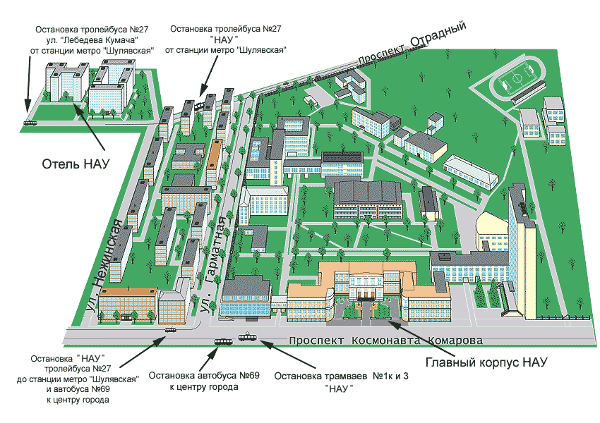 Маи карта корпусов