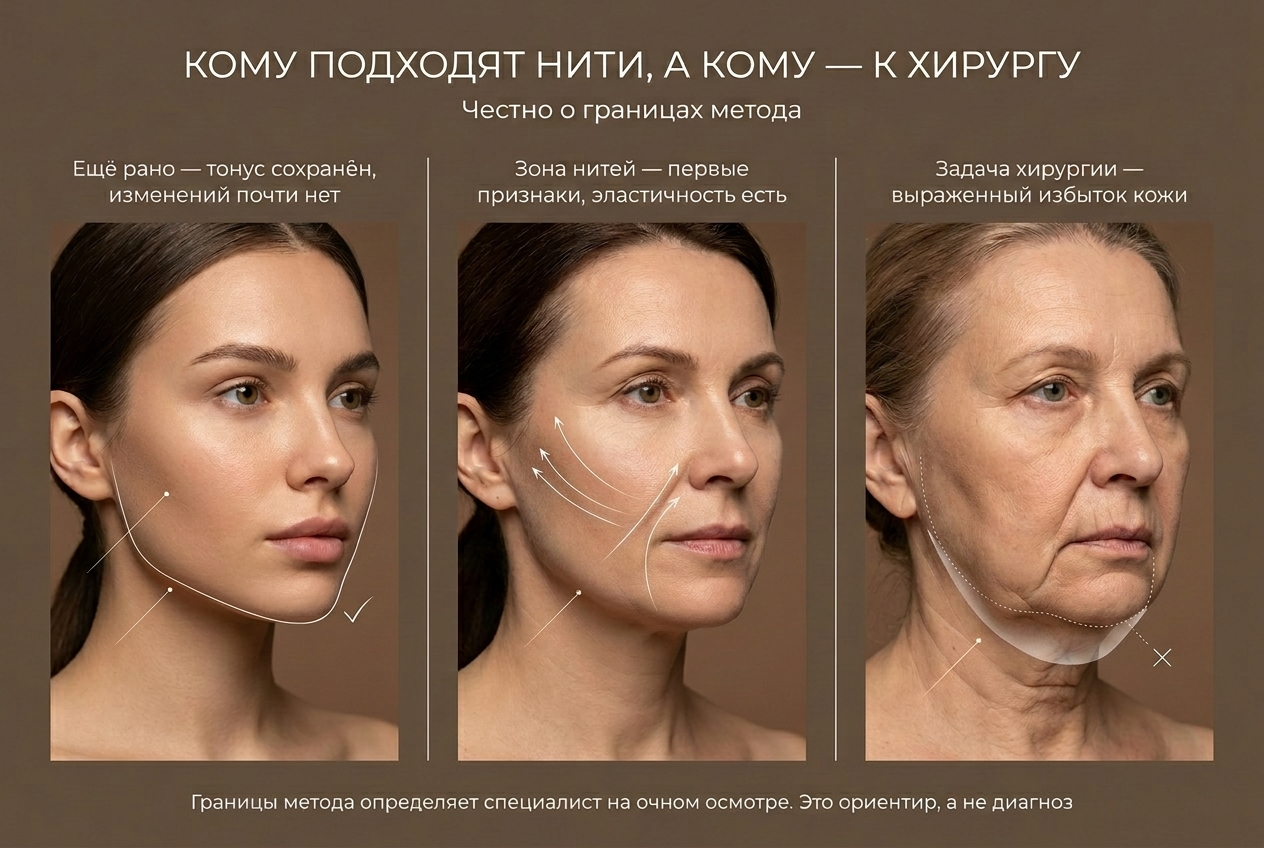 Нитевой лифтинг - когда можно