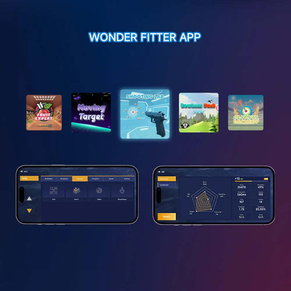 Shooting Lab app screens: modes and shooting analytics