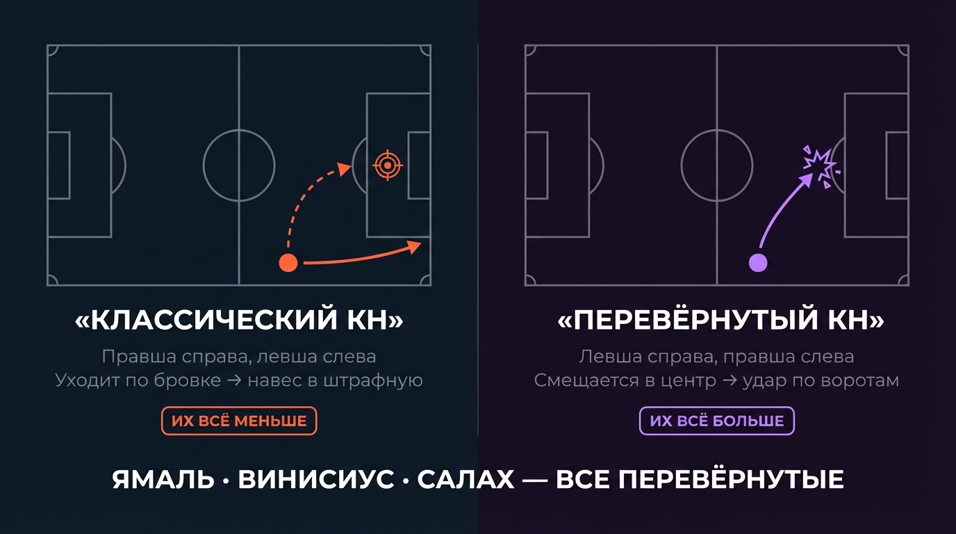 Классический vs перевернутый крайний нападающий