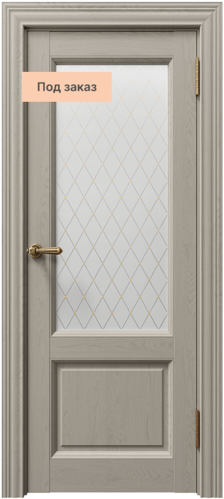 Дверь межкомнатная Sorrento (Соренто) 80010 Остекленная цвет Софт Тортора