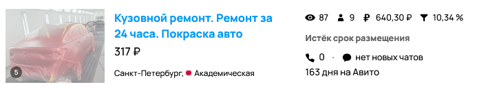 Прокраска авто