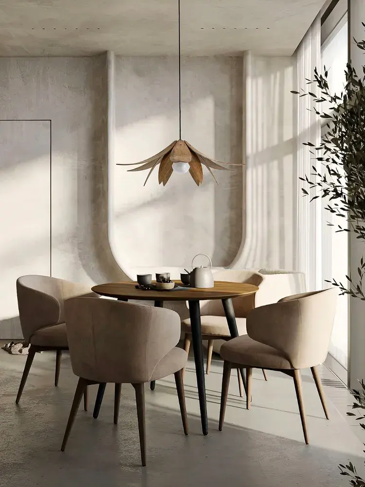 подвесной светильник из дуба в скандинавском стиле ручной работы