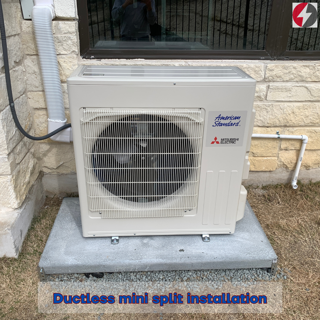 Ductless mini-split AC installation in Leander, Texas