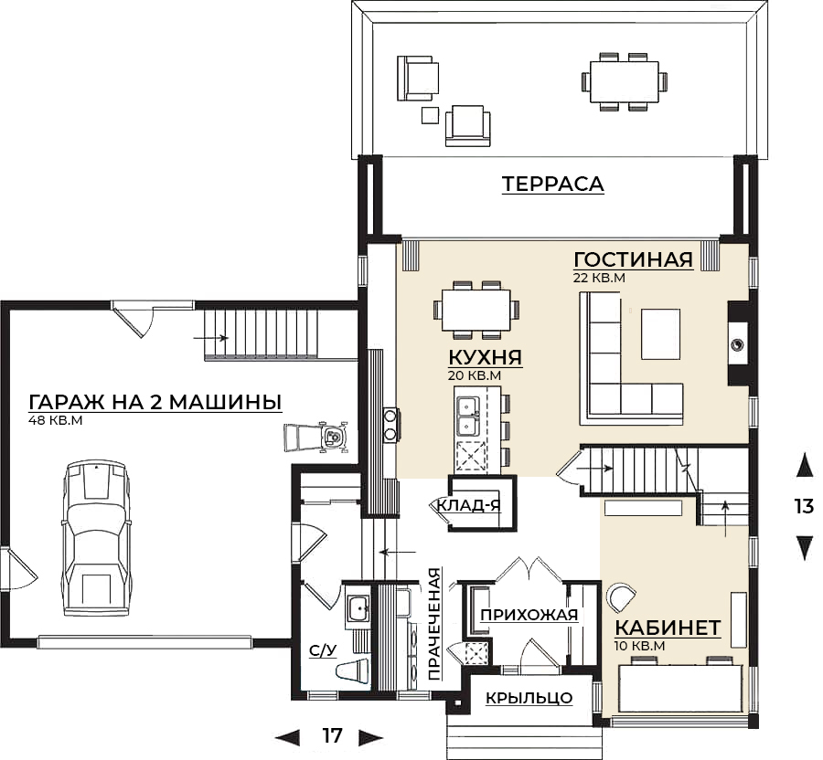 Планировка первого этажа