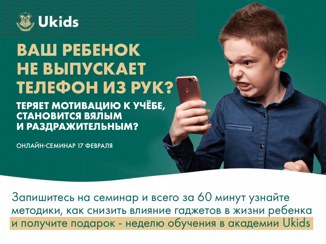 ВАШ РЕБЕНОК НЕ ВЫПУСКАЕТ ТЕЛЕФОН ИЗ РУК? 17 февраля