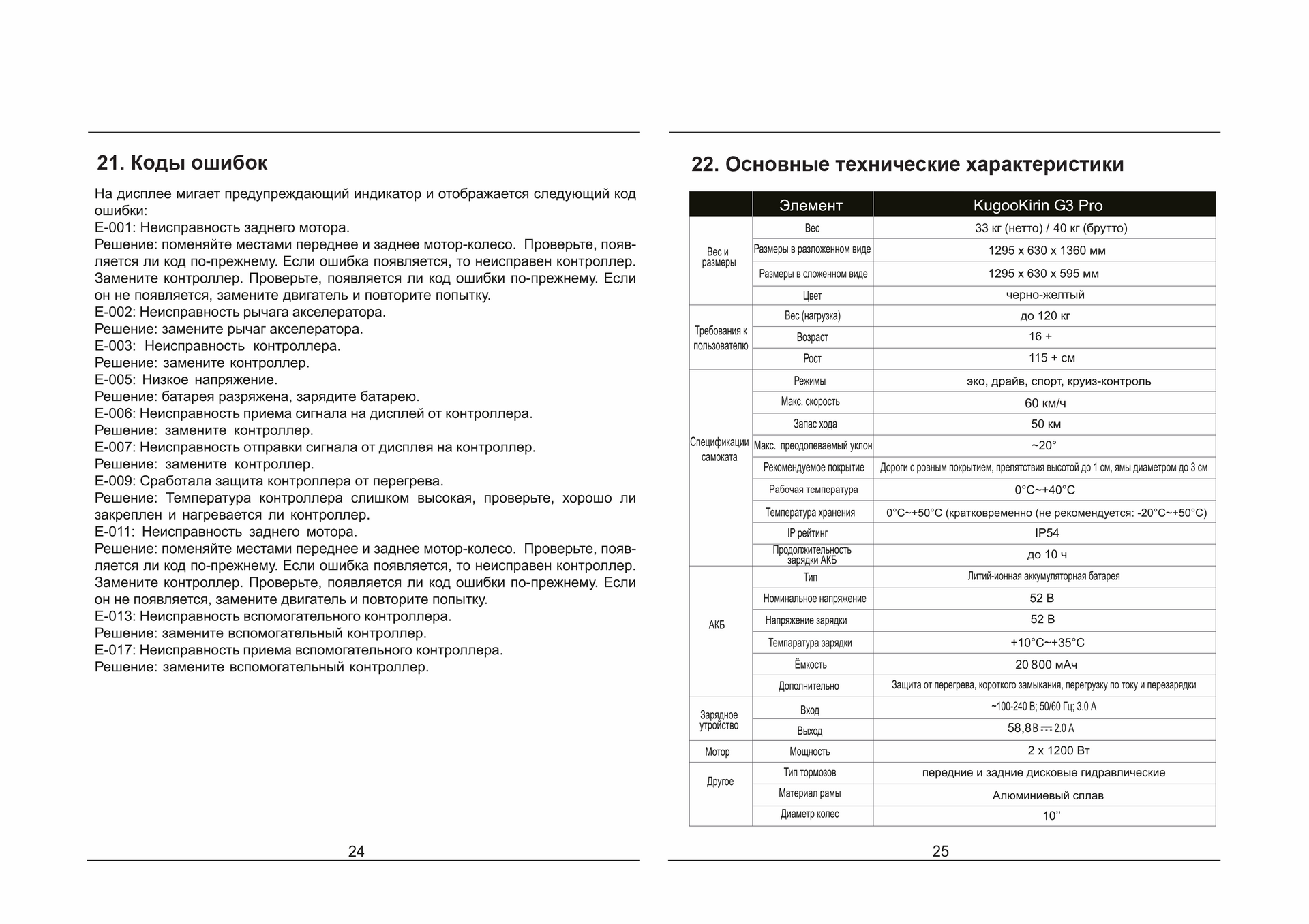Инструкция к электросамокату Kugoo G3 Pro
