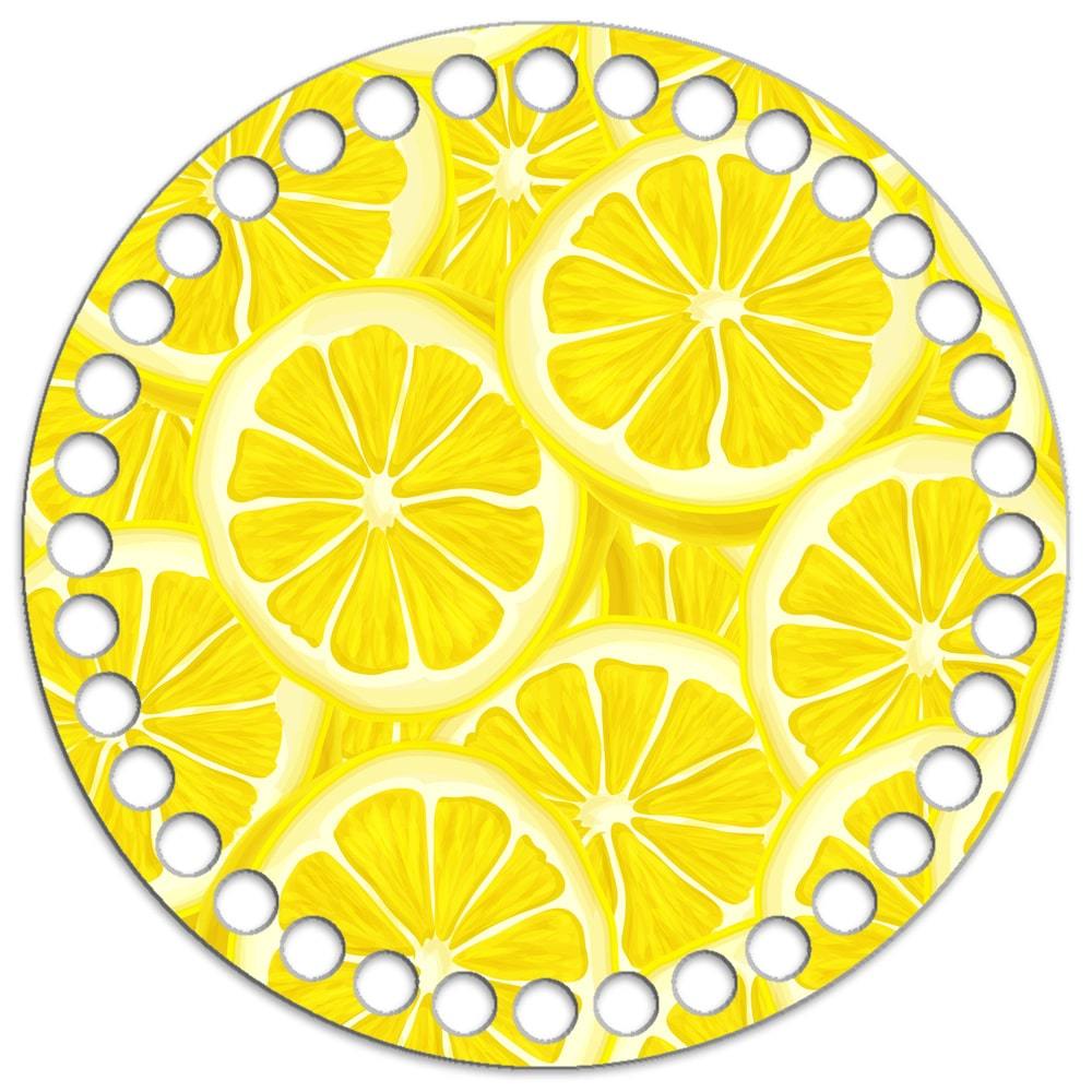 Круг 15. Лимон круг. Лимонный, т. 0106. 15 В кружочке. На любой заказ в круге.